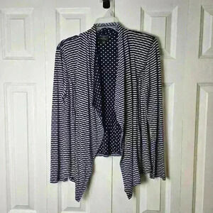 Market and Spruce Navy/White Striped Cardigan